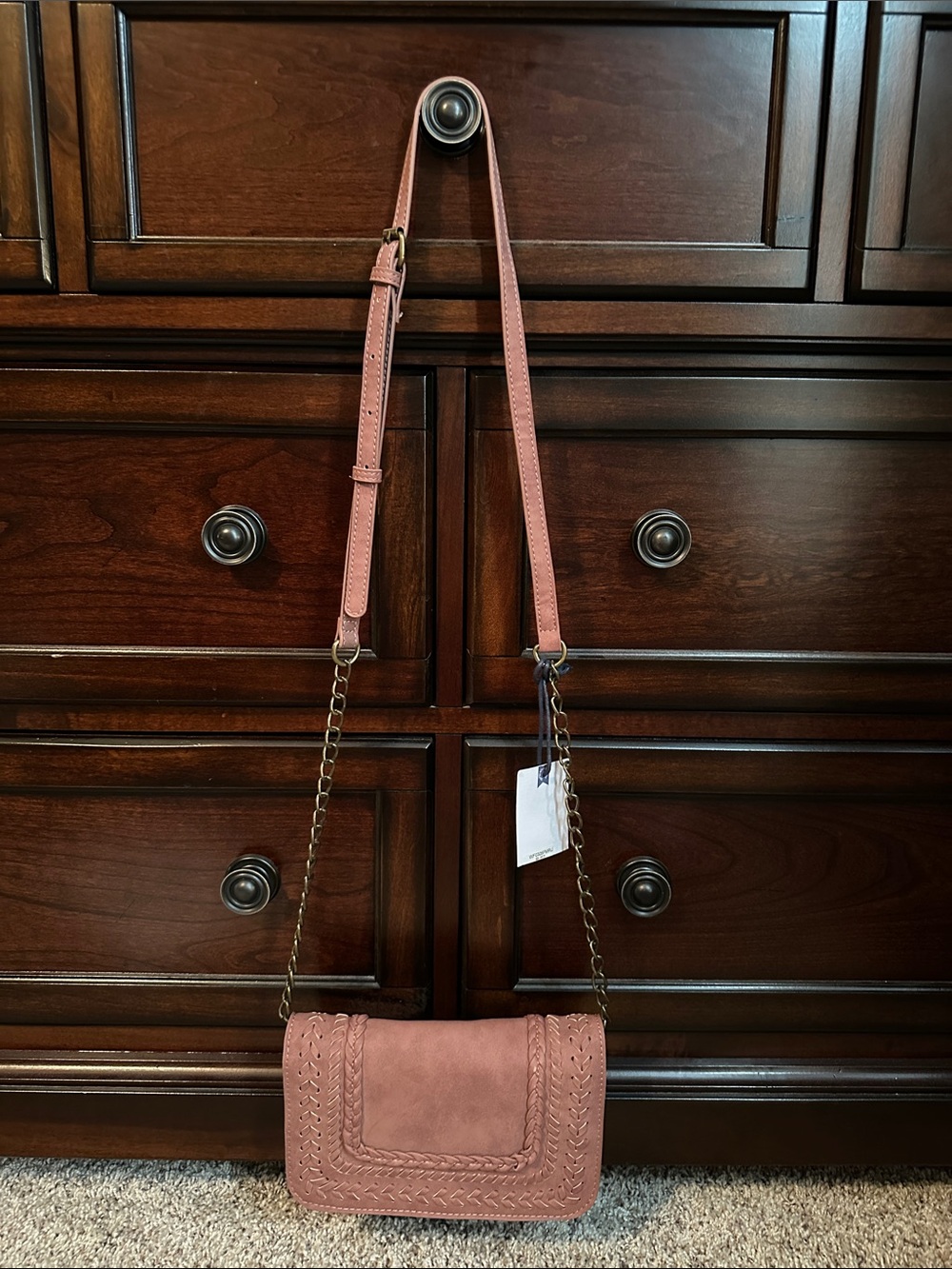 Wallflower mauve Crossbody Bag with Braided Detail- NWT
